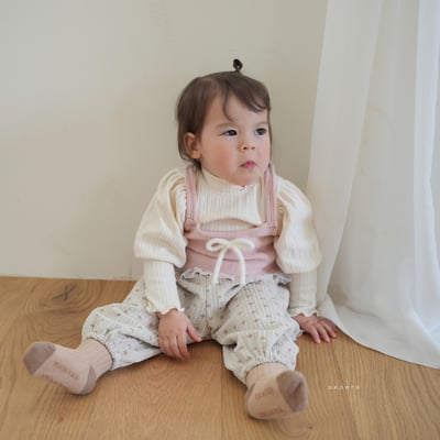 neneru31｜(90cm-115cm) 2色蝴蝶結荷葉小背心8