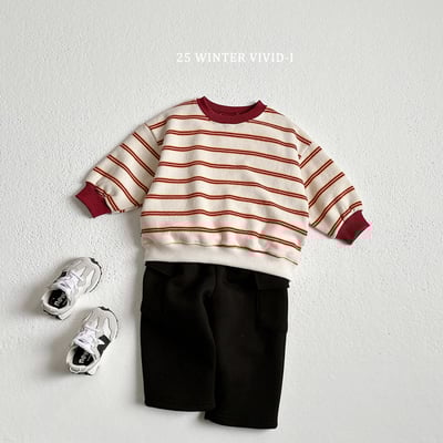 vivid98｜(78cm-125cm) 撞色條紋休閒套裝6