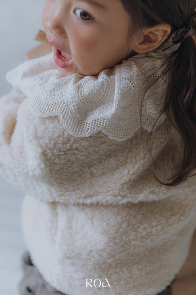 ROA04｜(80cm-120cm) 2色蕾絲領袖邊絨毛外套12