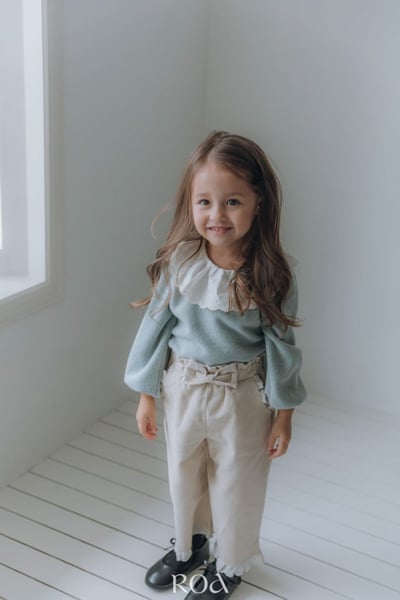 ROA28｜(80cm-120cm) 2色甜美蕾絲翻領上衣5