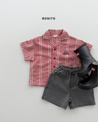 Bonito09｜(75cm-125cm) 3色刺繡條紋襯衫16