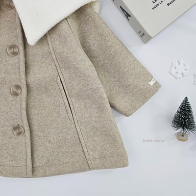 bebe nine47 (65cm-115cm) 2色法式翻領大衣外套7