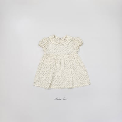 bebe nine46  (65cm-115cm) 2色圓翻領點點洋裝4