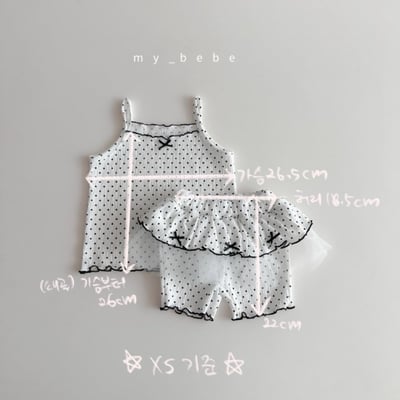 my_bebe20｜(80-120cm) 抓皺無袖緞帶套裝12