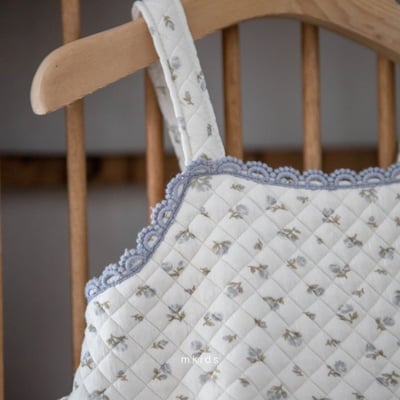 M-KIDS23｜(65-115cm) 2色絎縫蕾絲滾邊洋裝4