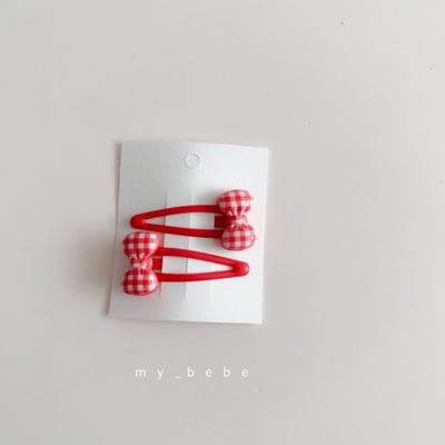 my_bebe07｜(free) 格紋蝴蝶結髮夾9