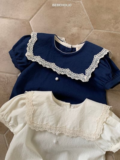 Bebe holic27｜(3m-18m) 蕾絲翻領連身服4