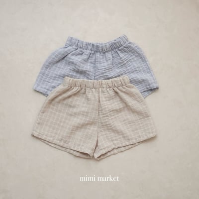 mimi market31 (75-90cm)  休閒格紋短褲3