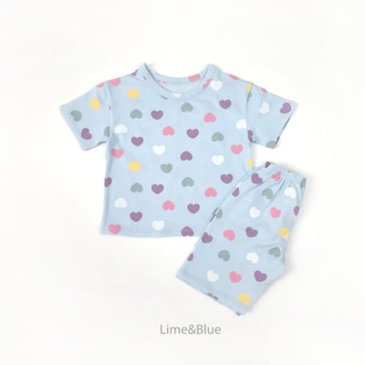 LIME&BLUE33｜(80-118cm)  繽紛愛心套裝7