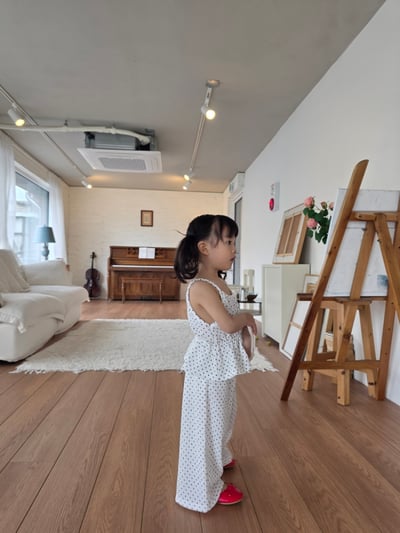 Color23｜(75-115cm) 細肩波點套裝4