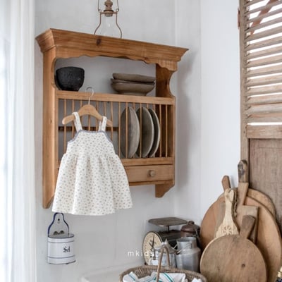 M-KIDS23｜(65-115cm) 2色絎縫蕾絲滾邊洋裝19