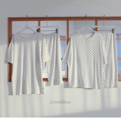 LIME&BLUE29｜(80-118cm MOM-DAD)  明星波點親子套裝19