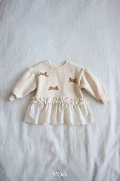 ROA05｜(80cm-120cm) 2色蝴蝶結蕾絲裙底上衣3