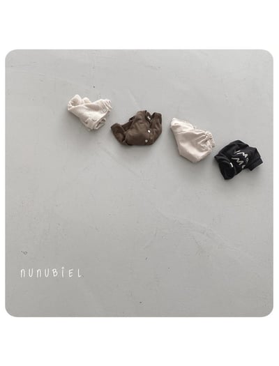 NUNU BIEL14｜(75-115cm) 素色棉寬褲3