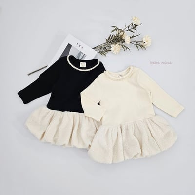 bebe nine35 (65cm-115cm) 2色磨毛連身氣球裙洋裝11