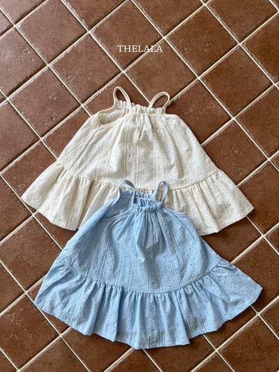 thelala38｜ (70-115) 壓花細肩洋裝6