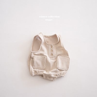 anggo32｜(3m-12m) 燈芯絨口袋包屁衣5