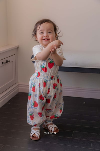 M-KIDS28｜(65-115cm) 印花縮口棉褲10