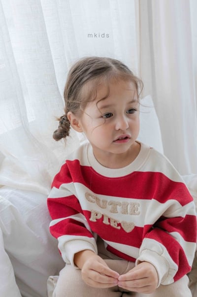M-KIDS43｜(65-115cm) 2色條紋印花休閒上衣13