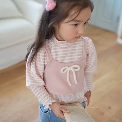 neneru22｜(70cm-125cm) 2色公主袖捲邊上衣7