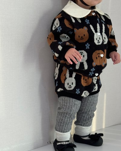 Cieldemaman17｜(6M~24M)  2色素色條紋打底褲1