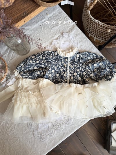 Marron02｜(1y-6y) 花卉蕾絲夾克外套11