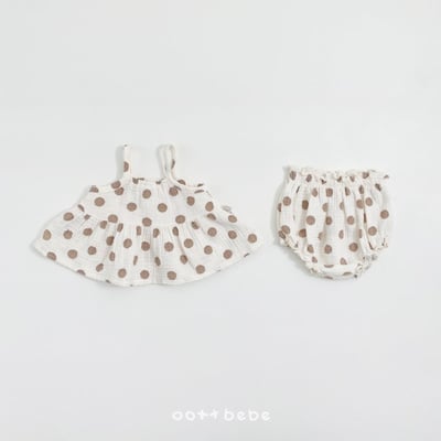 Oottbebe11｜(0m-12m)  棉麻吊帶套裝6