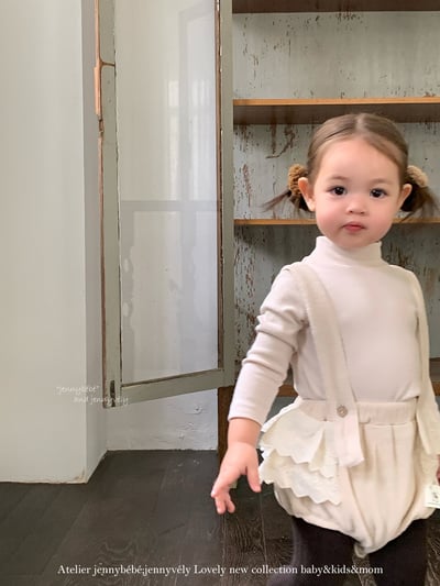 JE 606｜(73-100cm)  絨毛翻領吊帶褲套裝12