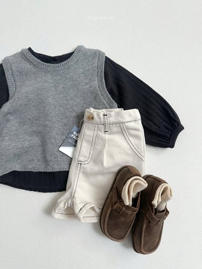 MiniRobe08｜(70-110) 牛仔滾邊線短褲6