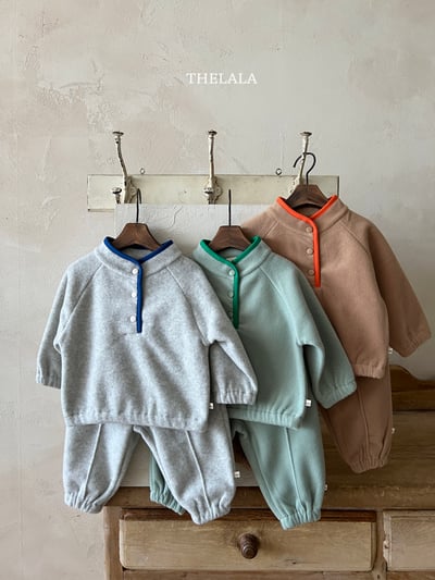 thelala44｜ (1y-6y) 絨面壓線束口褲2