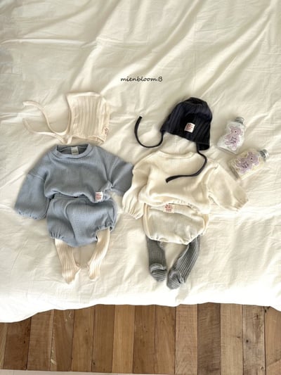 Bloom.b37｜(0m-18m) 素面羅紋褲襪3