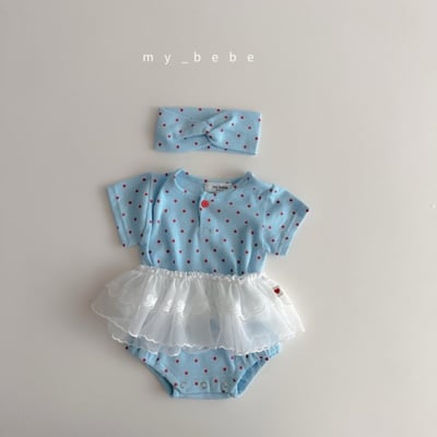 my_bebe17｜(58-72cm) 羅紋包屁衣含髮帶17