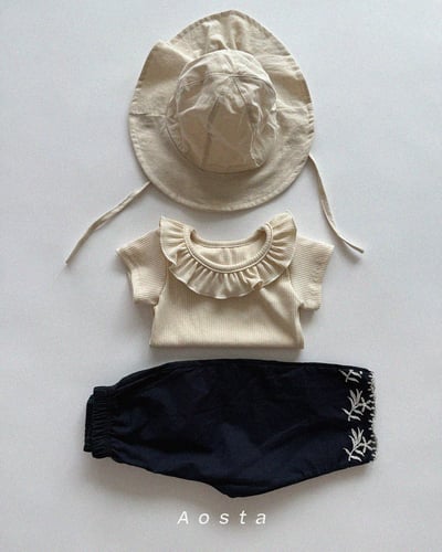 AOSTA04｜(6m-5y) 2色木耳邊翻領上衣7