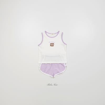 bebe nine07  (65cm-115cm) 2色愛心捲餅無袖套裝6