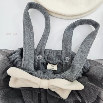 bebe nine53 (65cm-85cm) 3色蝴蝶結薄紗吊帶包屁裙10