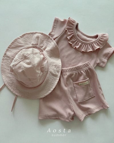 AOSTA04｜(6m-5y) 2色木耳邊翻領上衣9