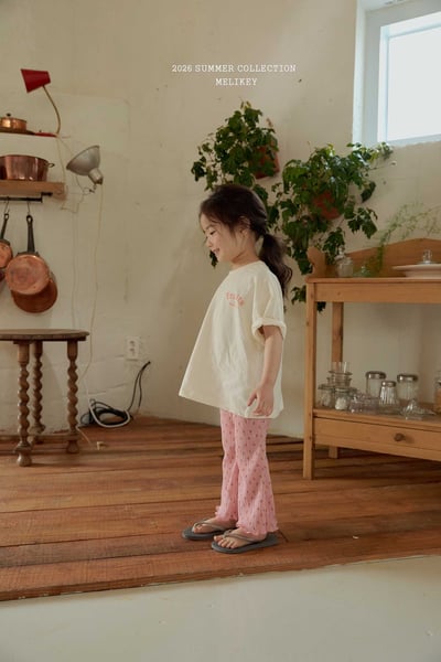 Melikey09｜(75-125cm) 碎花褶皺小喇叭褲23