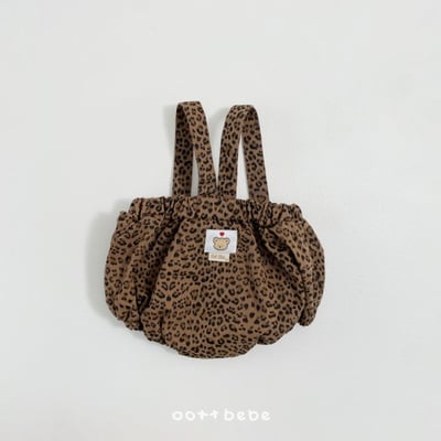 Oottbebe06｜(0m-12m)豹紋吊帶包屁褲2
