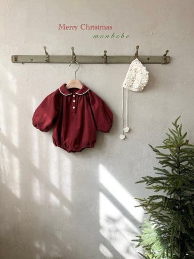 MONBEBE43｜(3m-24m) 簡約聖誕紅包屁衣5