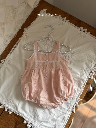 Marron07｜(3m-18m 1y-6y) 花園蕾絲邊包屁衣/洋裝13