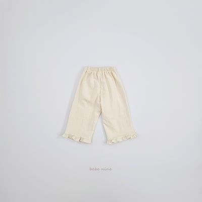 bebe nine34  (65-115) 3色荷葉邊寬版長褲18