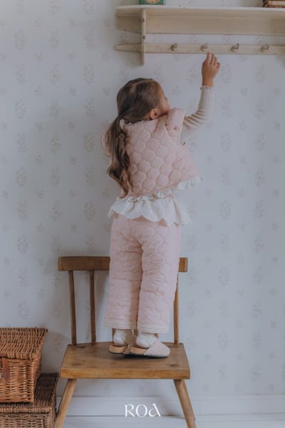 ROA08｜(80cm-120cm) 2色菱格蕾絲邊鋪棉褲9