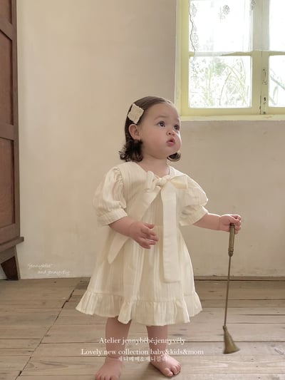 JE13｜(66-120cm) 蝴蝶結緞帶包屁洋裝14