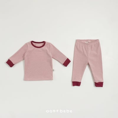 Oottbebe10｜(1y-7y) 條紋撞色家居套裝14