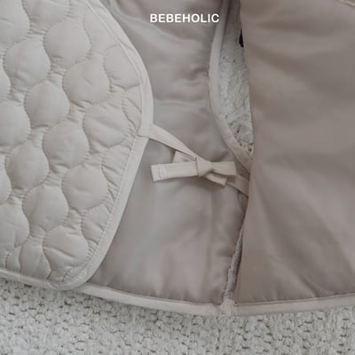Bebe holic39｜(6m-18m) 絎縫夾層棉綁帶背心3