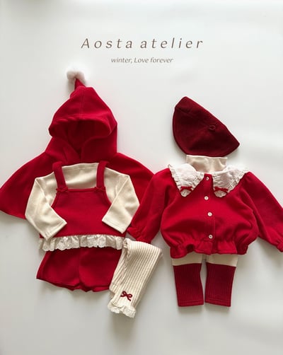 AOSTA65｜(6m-5y) 毛球連帽斗篷7