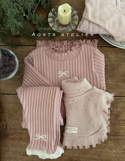 AOSTA54｜(6m-5y) 小孔針織高領背心11