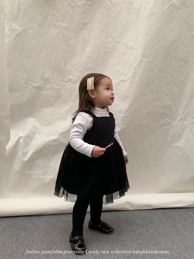 JE 418｜(80-110cm)  絎縫線蕾絲洋裝18