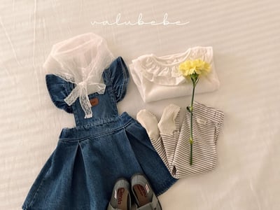 Valubebe76｜(65-90) 荷葉蕾絲領上衣11