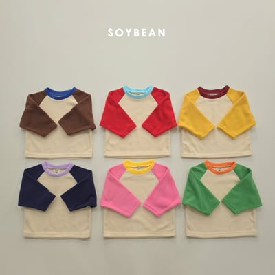 Soybean21｜(75cm-118cm) 撞色簡單上衣1